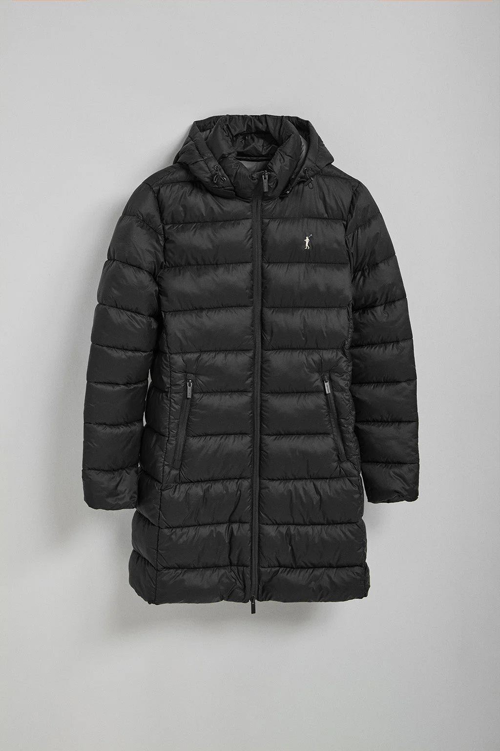 Black ultralight coat Suzette with Rigby Go embroidery - Image 10
