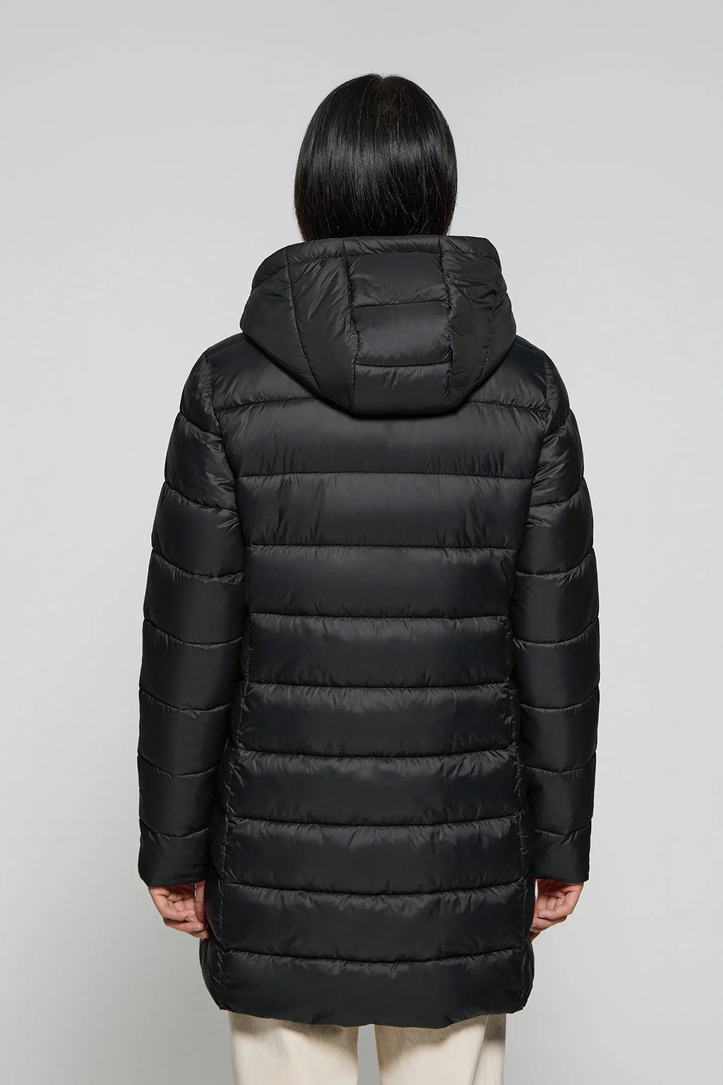 Black ultralight coat Suzette with Rigby Go embroidery - Image 4