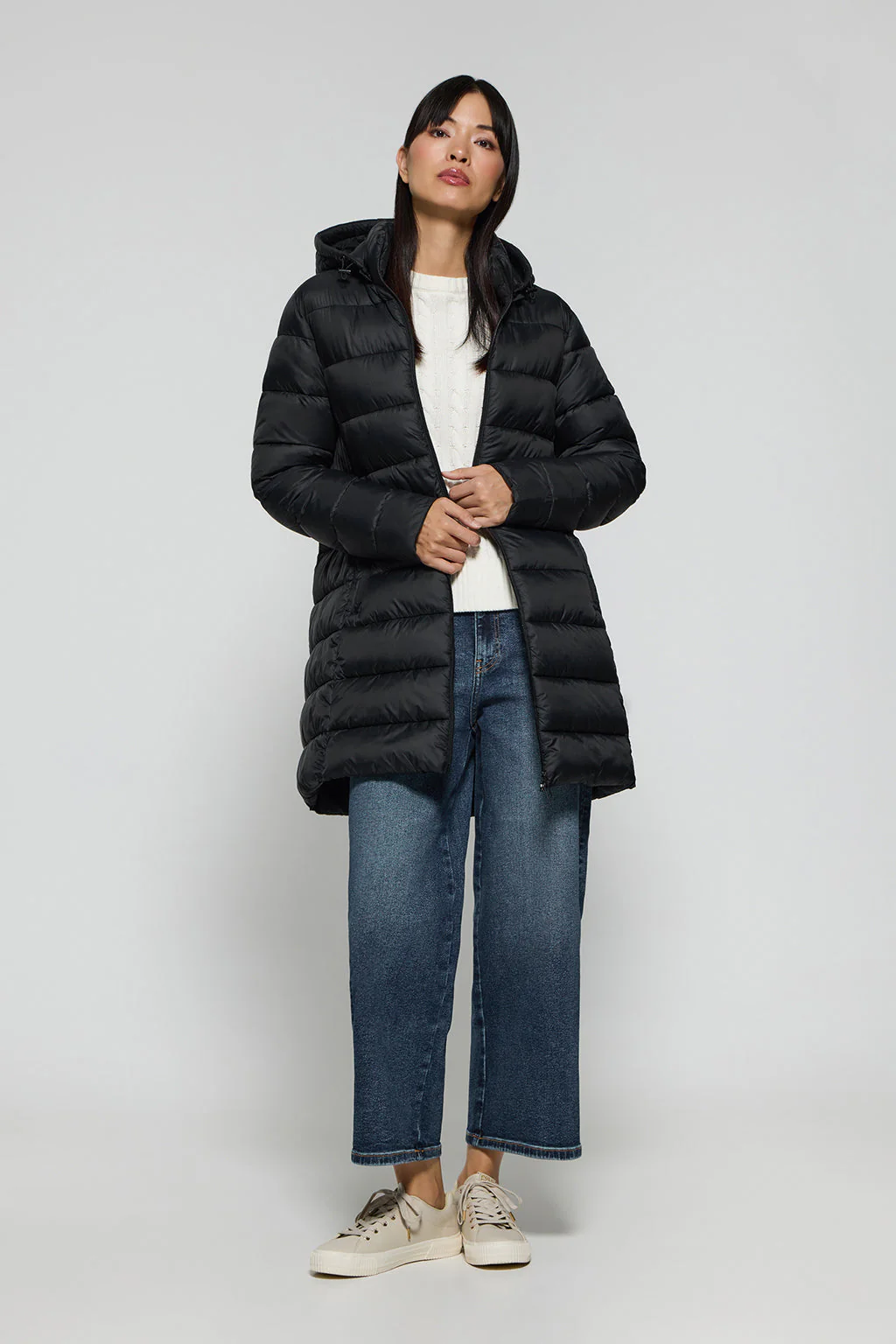 Black ultralight coat Suzette with Rigby Go patch - Image 3