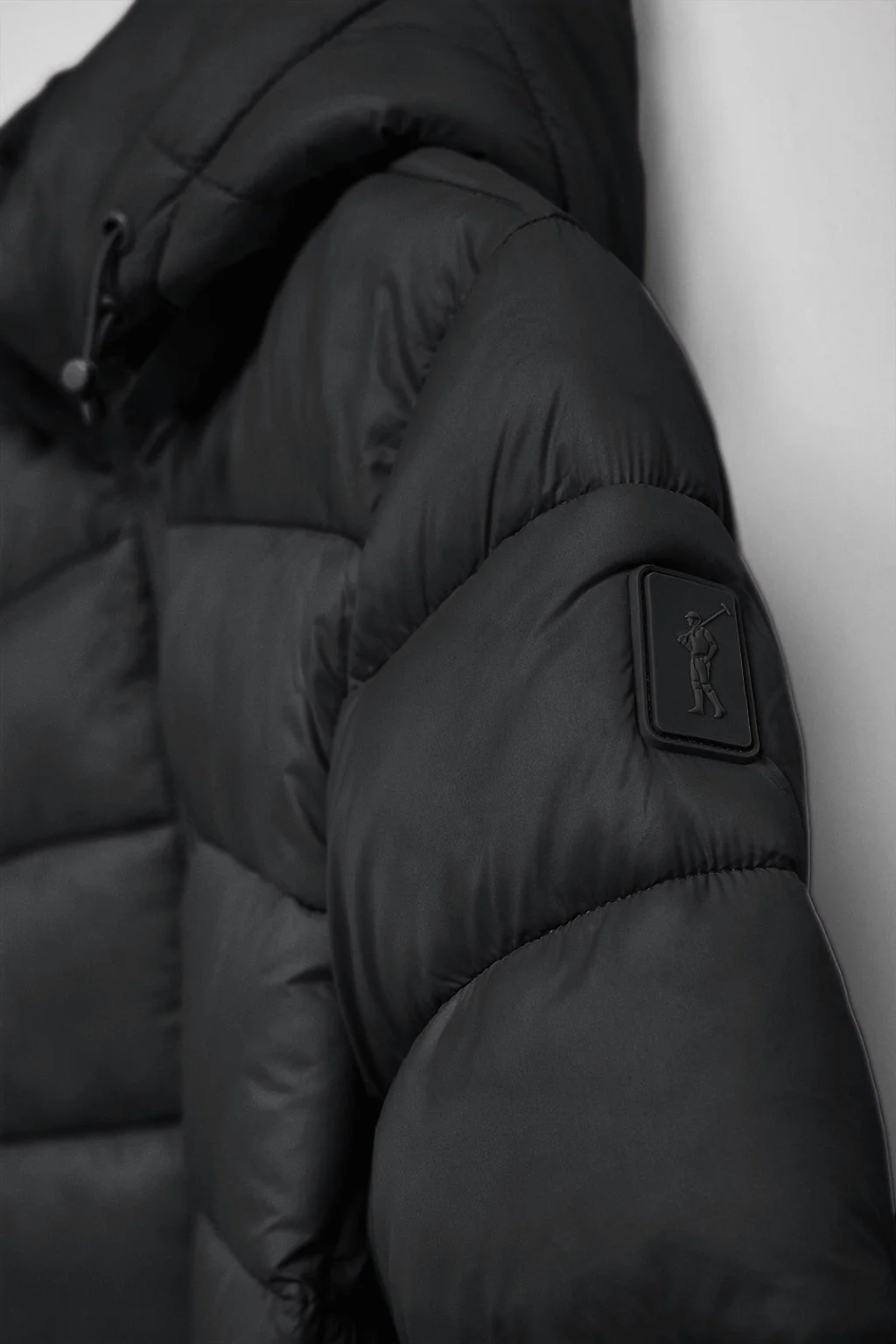 Black ultralight coat Suzette with Rigby Go patch - Image 6