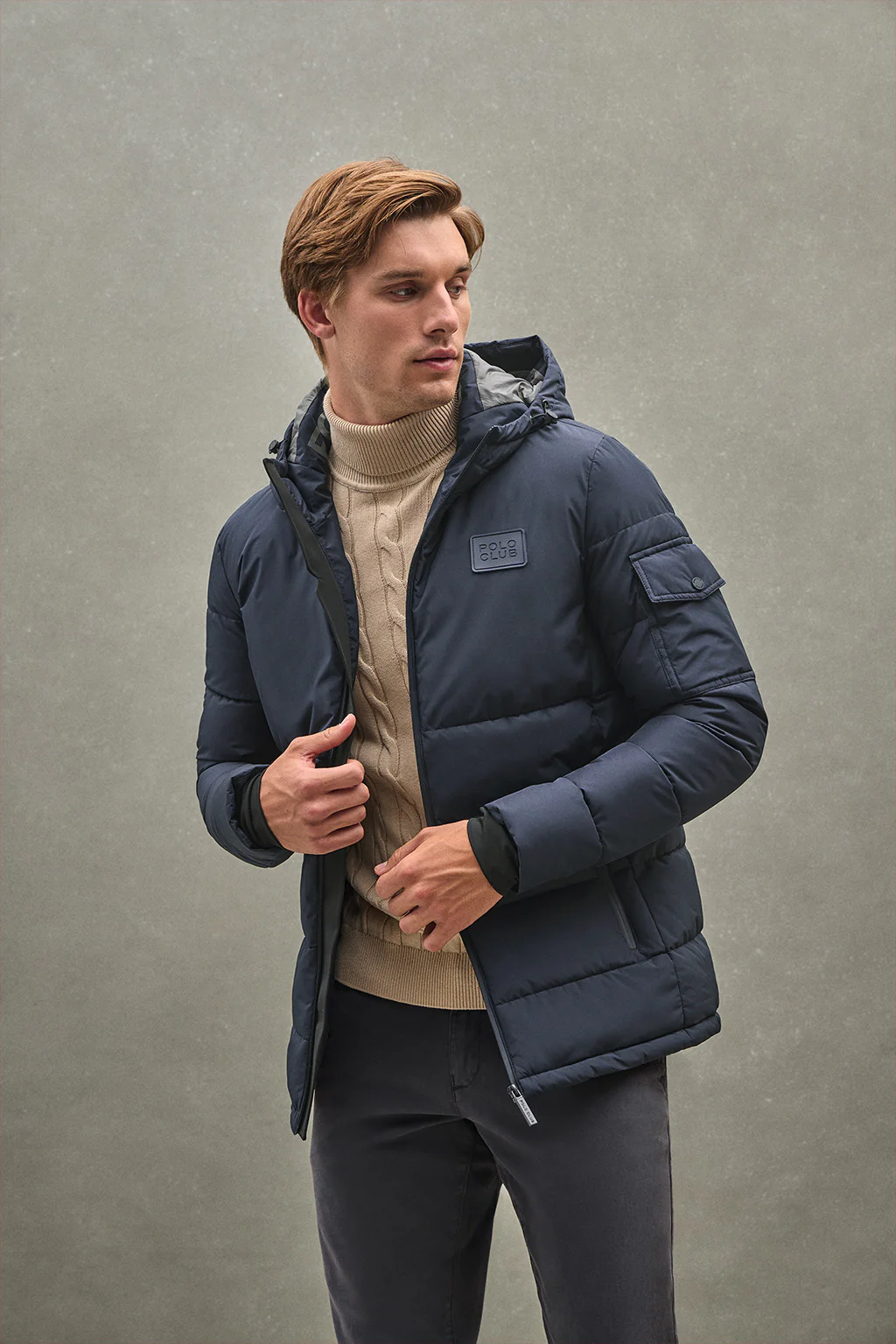 Navy-blue jacket Val Thorens with Polo Club logo