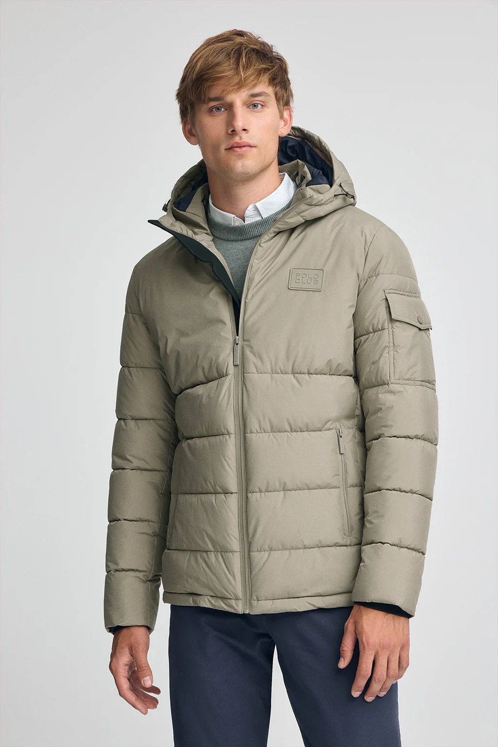 Stone-grey jacket Val Thorens with Polo Club logo