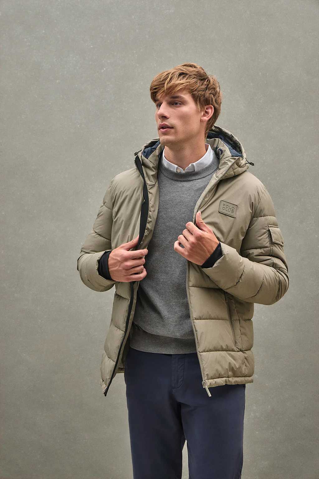 Stone-grey jacket Val Thorens with Polo Club logo - Image 3