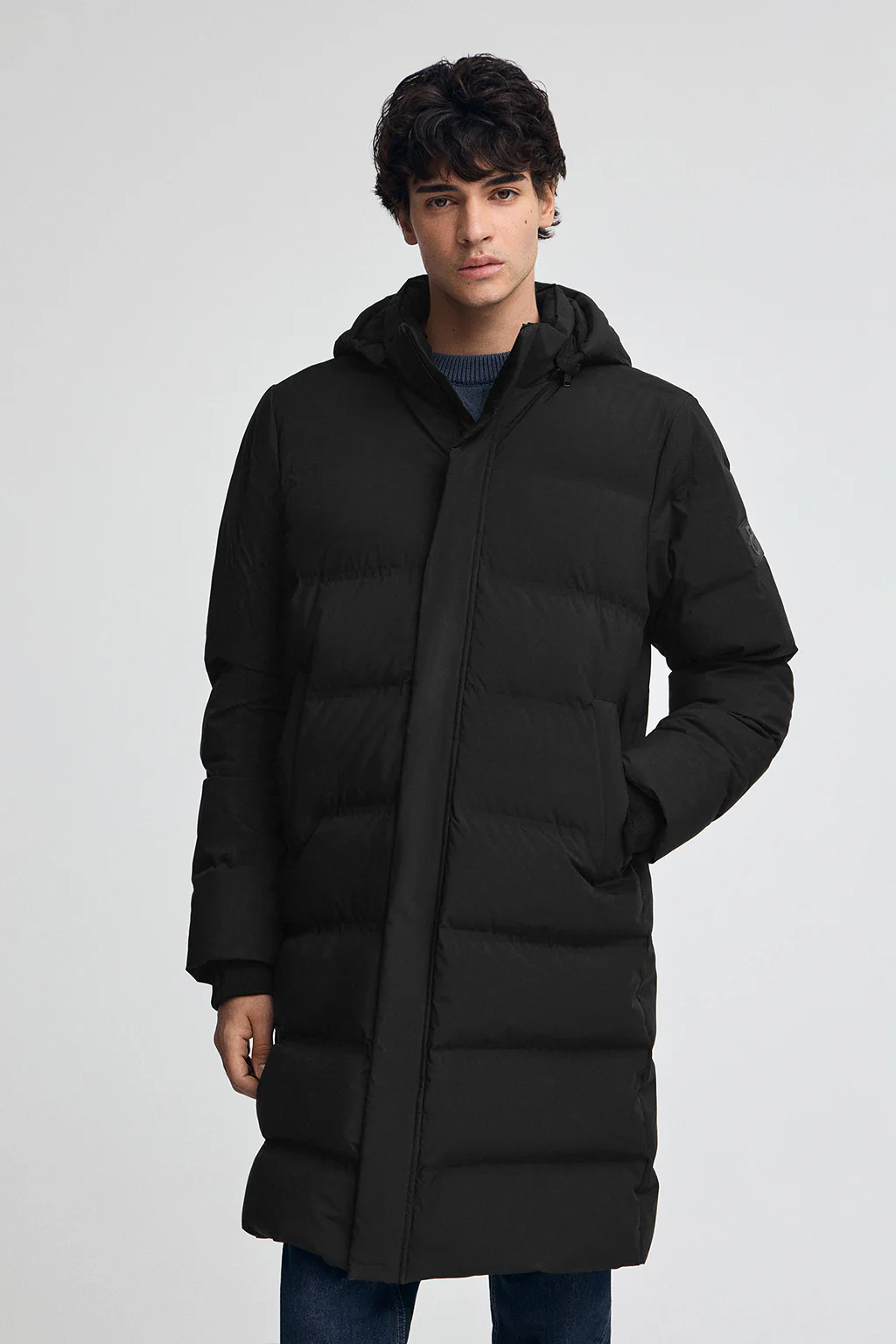 Black down jacket Valberg with Polo Club logo
