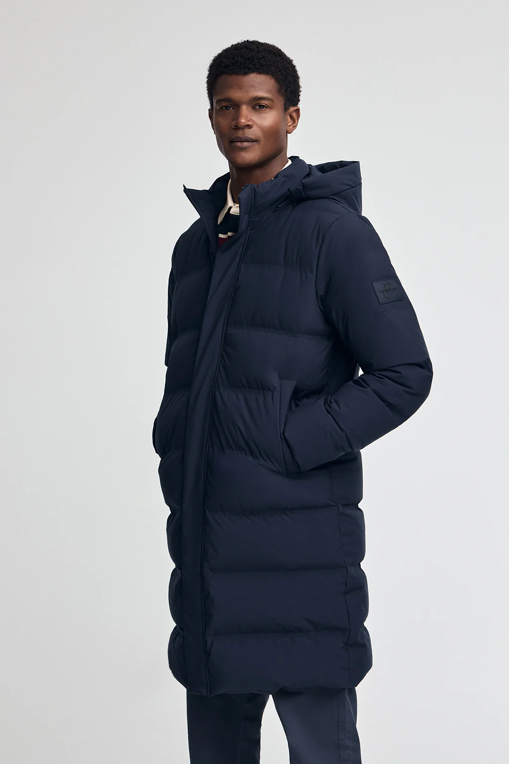 Navy-blue down jacket Valberg with Polo Club logo
