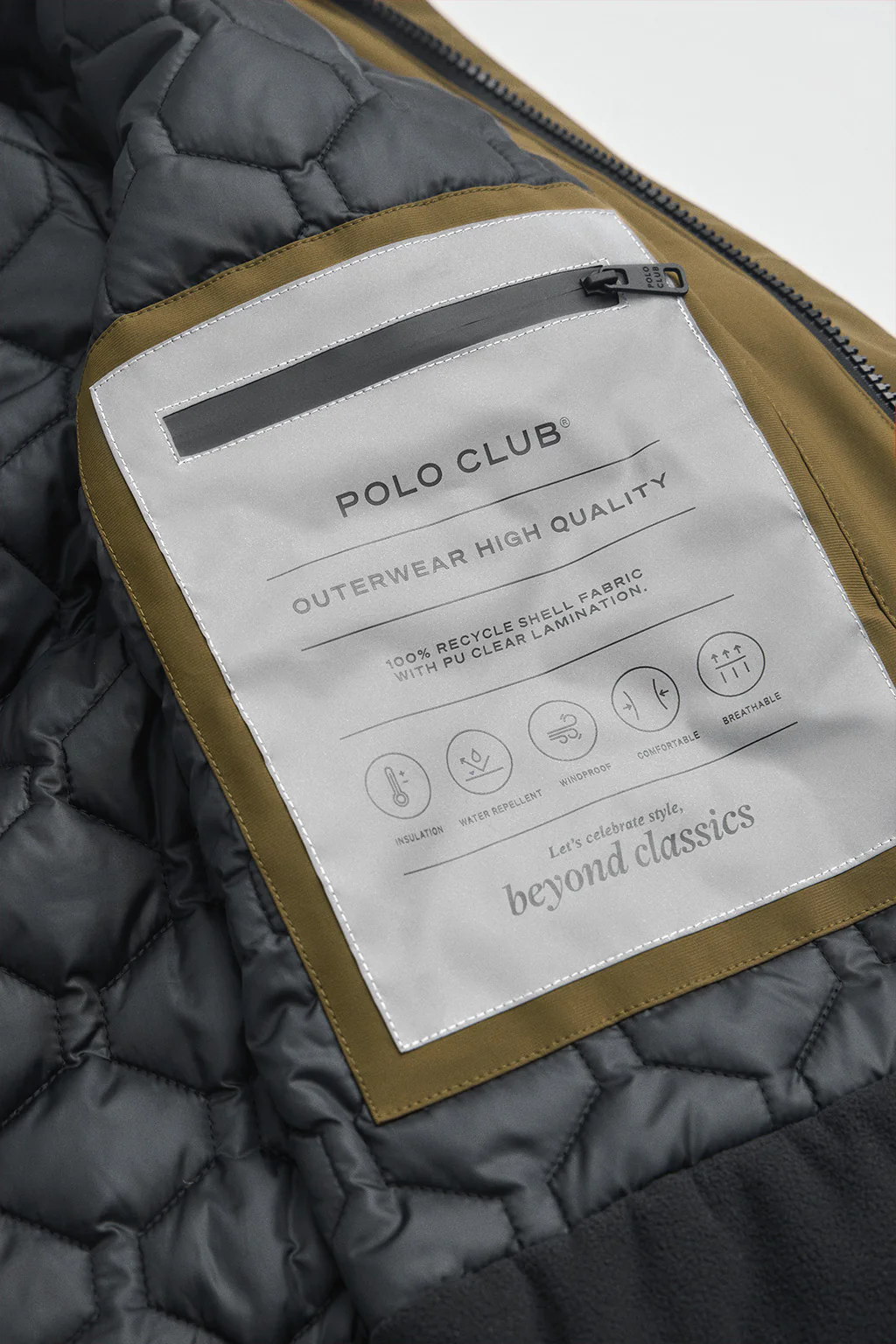 Dark-khaki jacket Voguel with Polo Club logo - Image 11