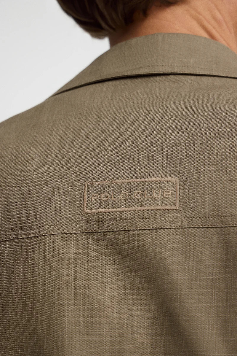 Khaki cotton-linen jacket Wayne by Polo Club - Image 5
