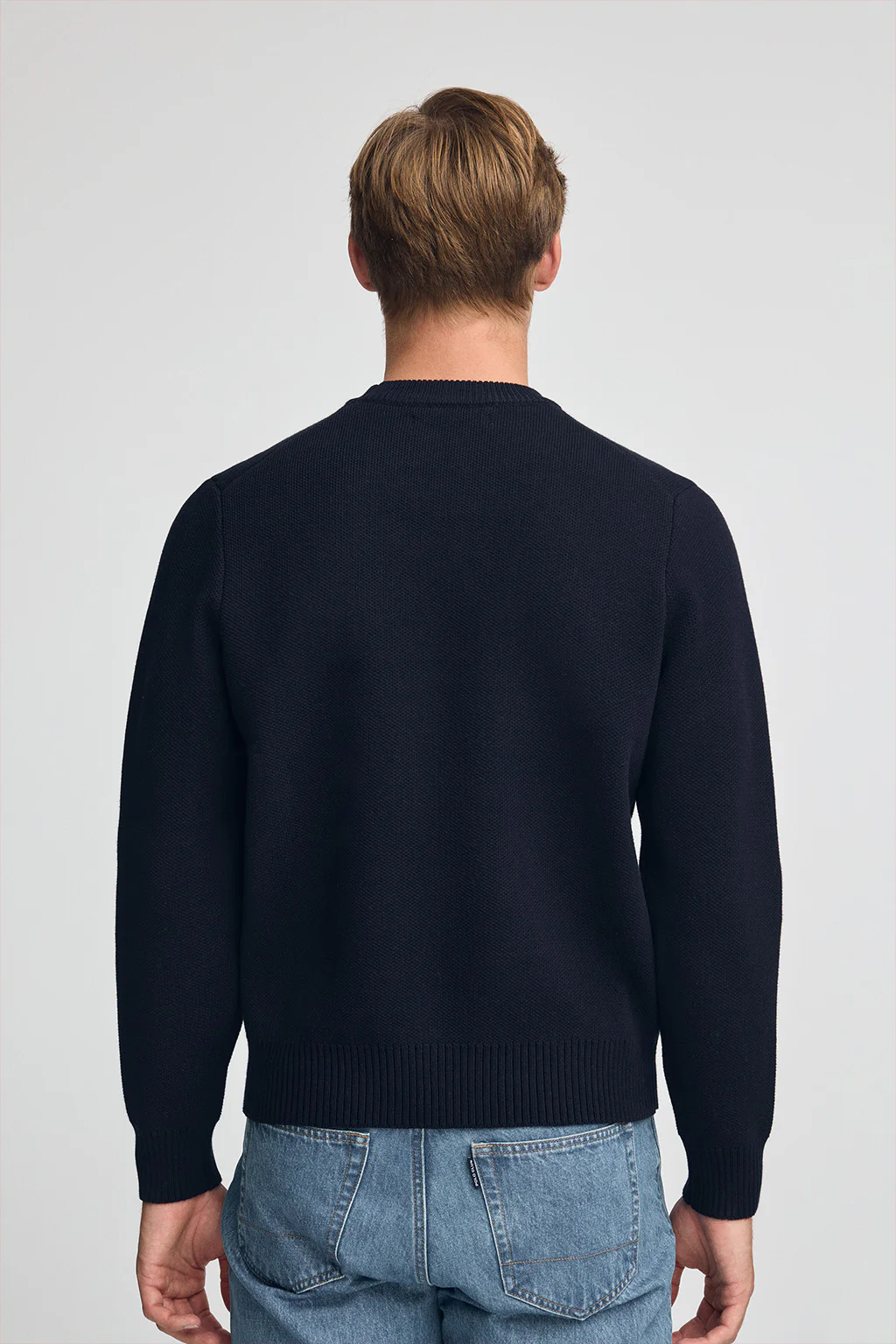 Navy-blue knit jumper with contrast Polo Club logo - Image 5
