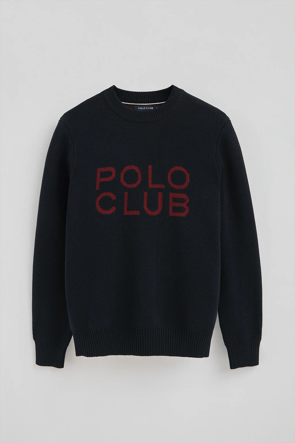 Navy-blue knit jumper with contrast Polo Club logo - Image 6