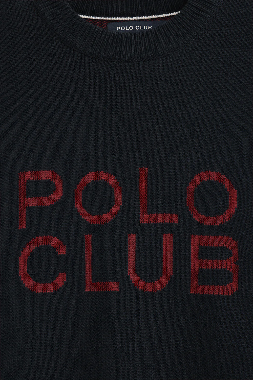 Navy-blue knit jumper with contrast Polo Club logo - Image 7
