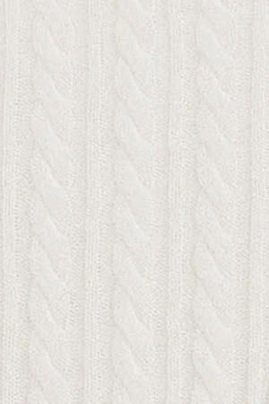 Nude cable-knit jumper with V-neck and Polo Club logo - Image 10