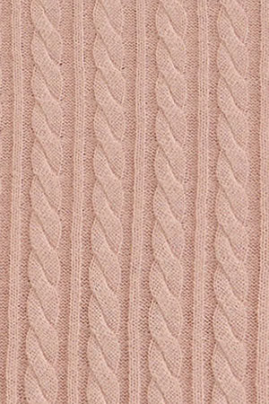 Pale-pink cable-knit jumper with V-neck and Polo Club logo - Image 11