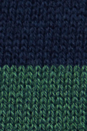 Striped polo-collar jumper in navy blue and bottle green with Polo Club patch - Image 10