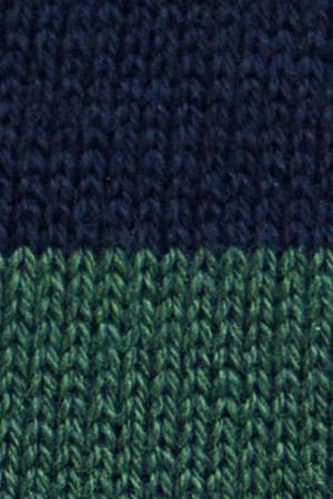 Striped polo-collar jumper in navy blue and bottle green with Polo Club patch - Image 11