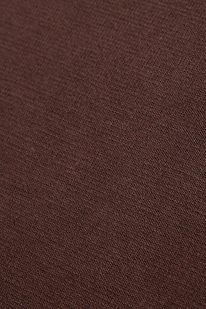 Brown round-neck basic jumper with embroidered logo in matching colour - Image 10