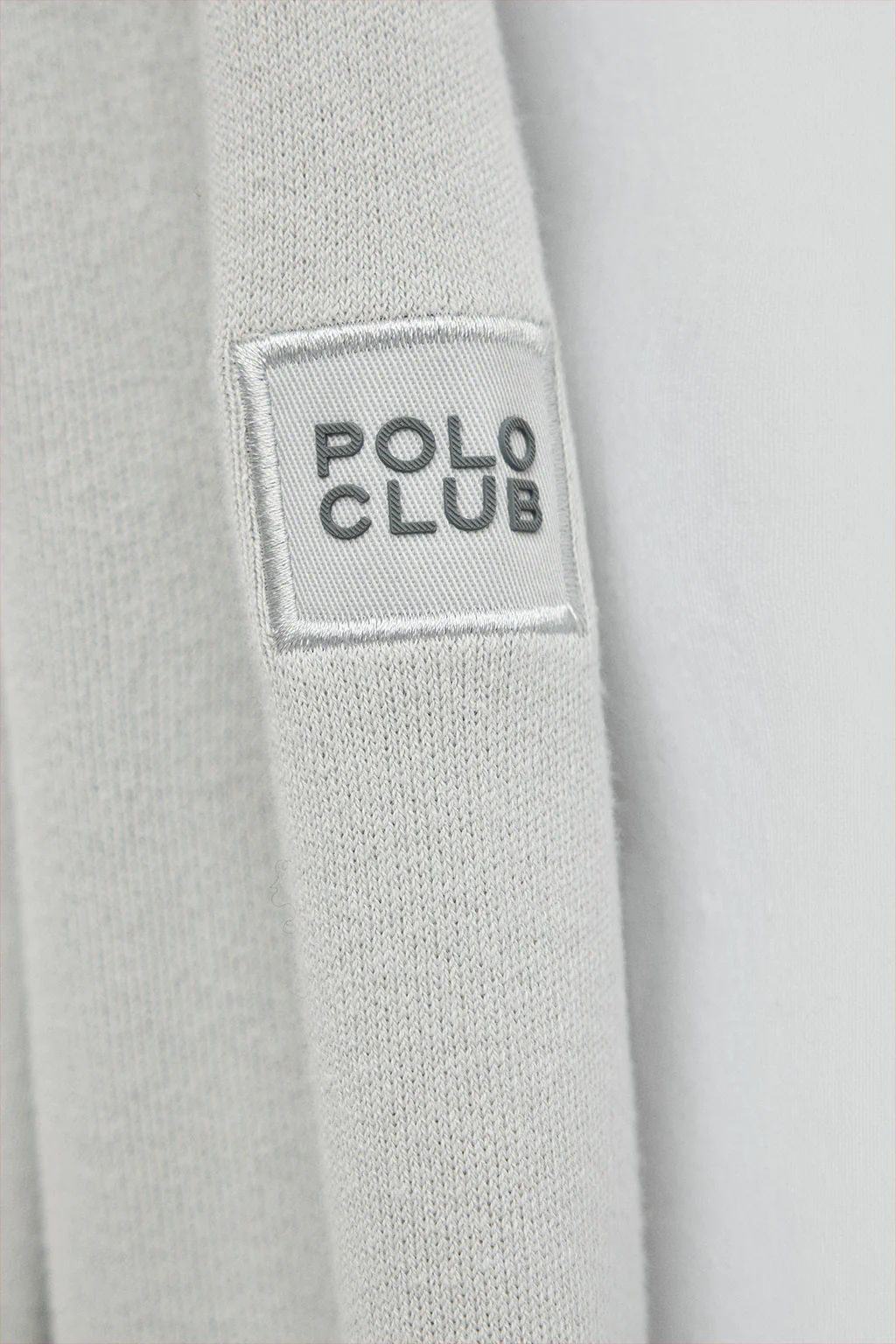 Light-grey cotton-knit jumper with Polo Club patch - Image 7