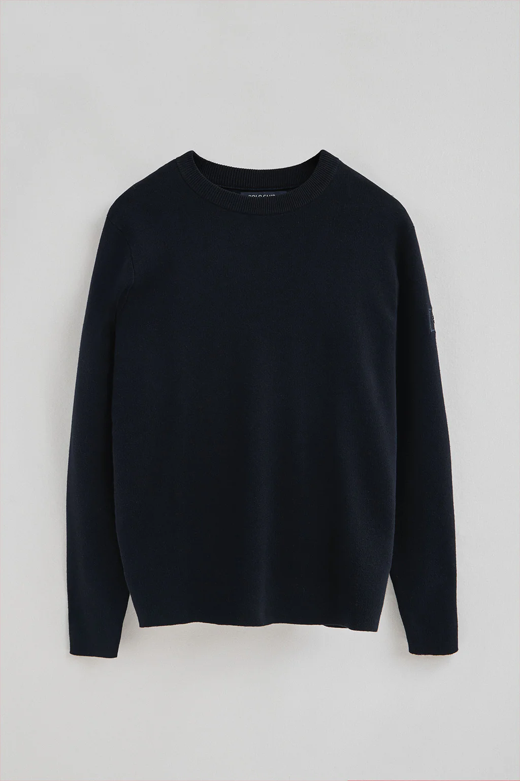 Navy-blue cotton-knit jumper with Polo Club patch - Image 8