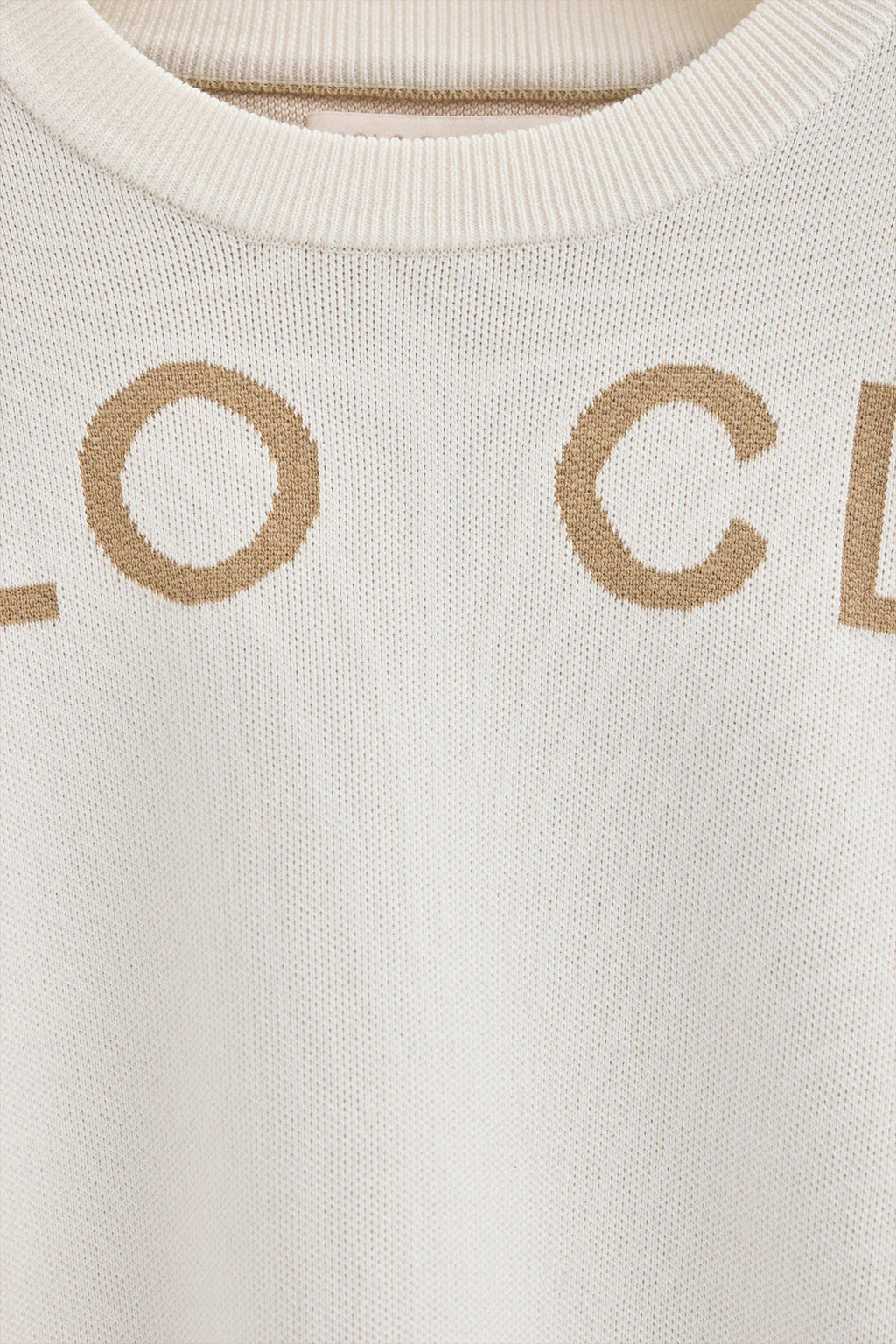 Nude knit jumper with Polo Club contrasting logo - Image 7