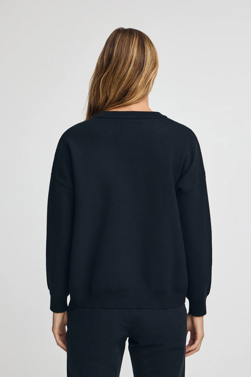 Navy-blue knit jumper with Polo Club contrasting logo - Image 5