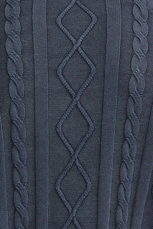 Denim-blue cable-knit jumper with Established 2012 Polo Club raised embroidery - Image 6