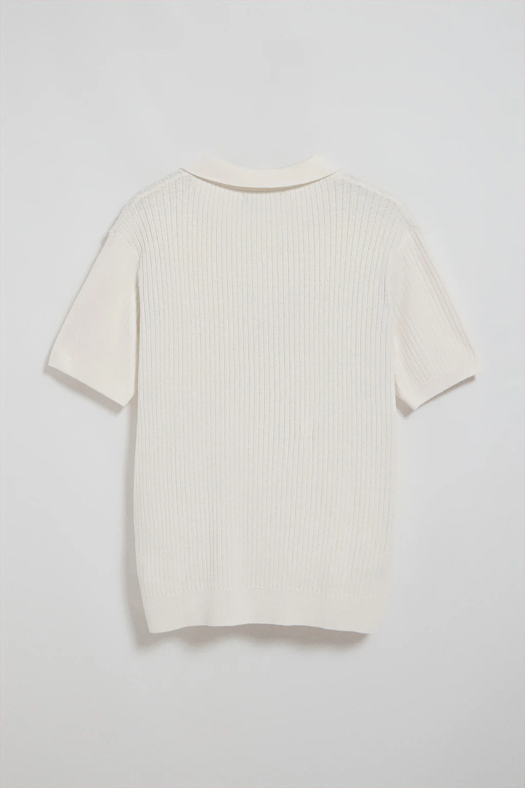 Beige ribbed jumper Jay with embroidered monogram - Image 7