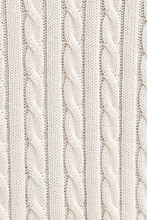 Nude cable-knit jumper with polo collar - Image 11