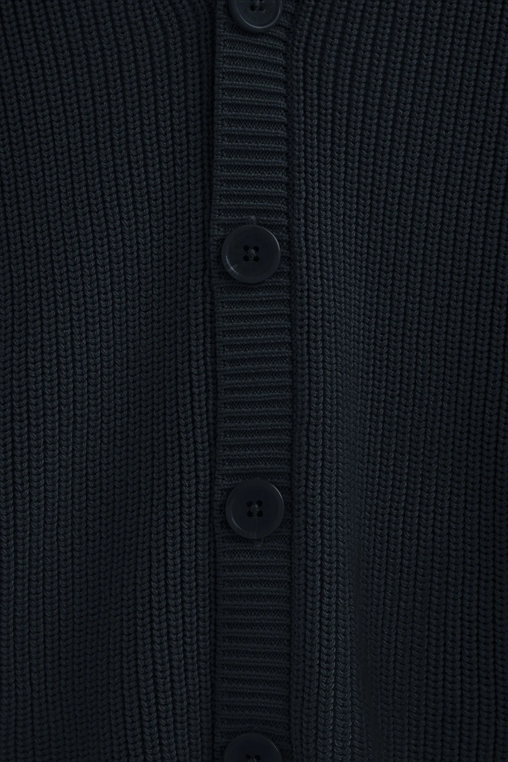 Black fisherman's-rib cardigan with Polo Club patch - Image 8