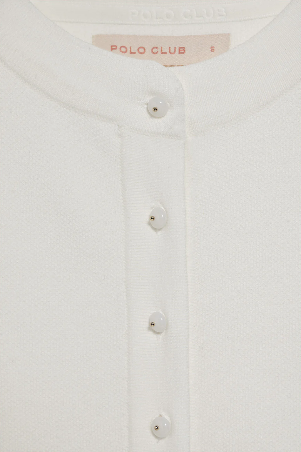 Beige buttoned knit vest Lalisa with mother-of-pearl button - Image 6