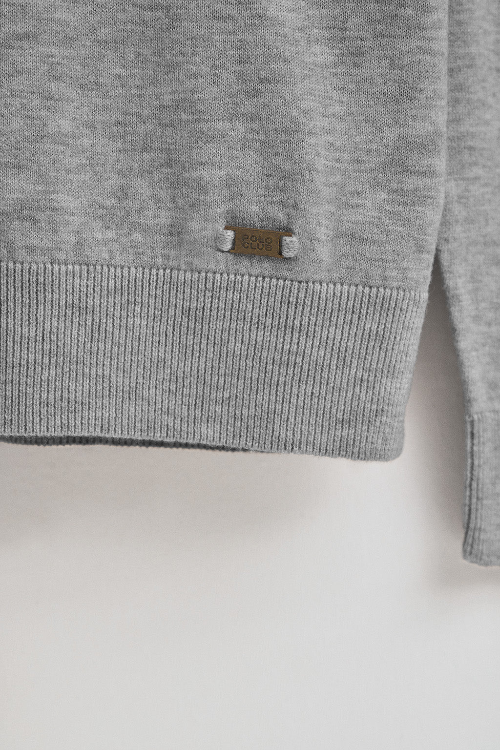 Grey-marl Merino-wool jumper with round neck - Image 7