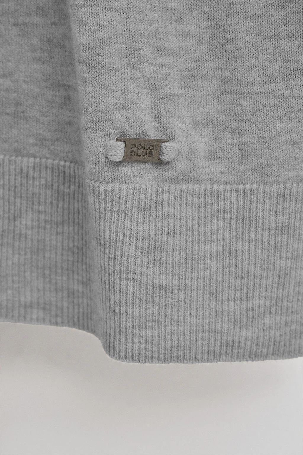 Grey-marl Merino-wool jumper with mock neck - Image 7