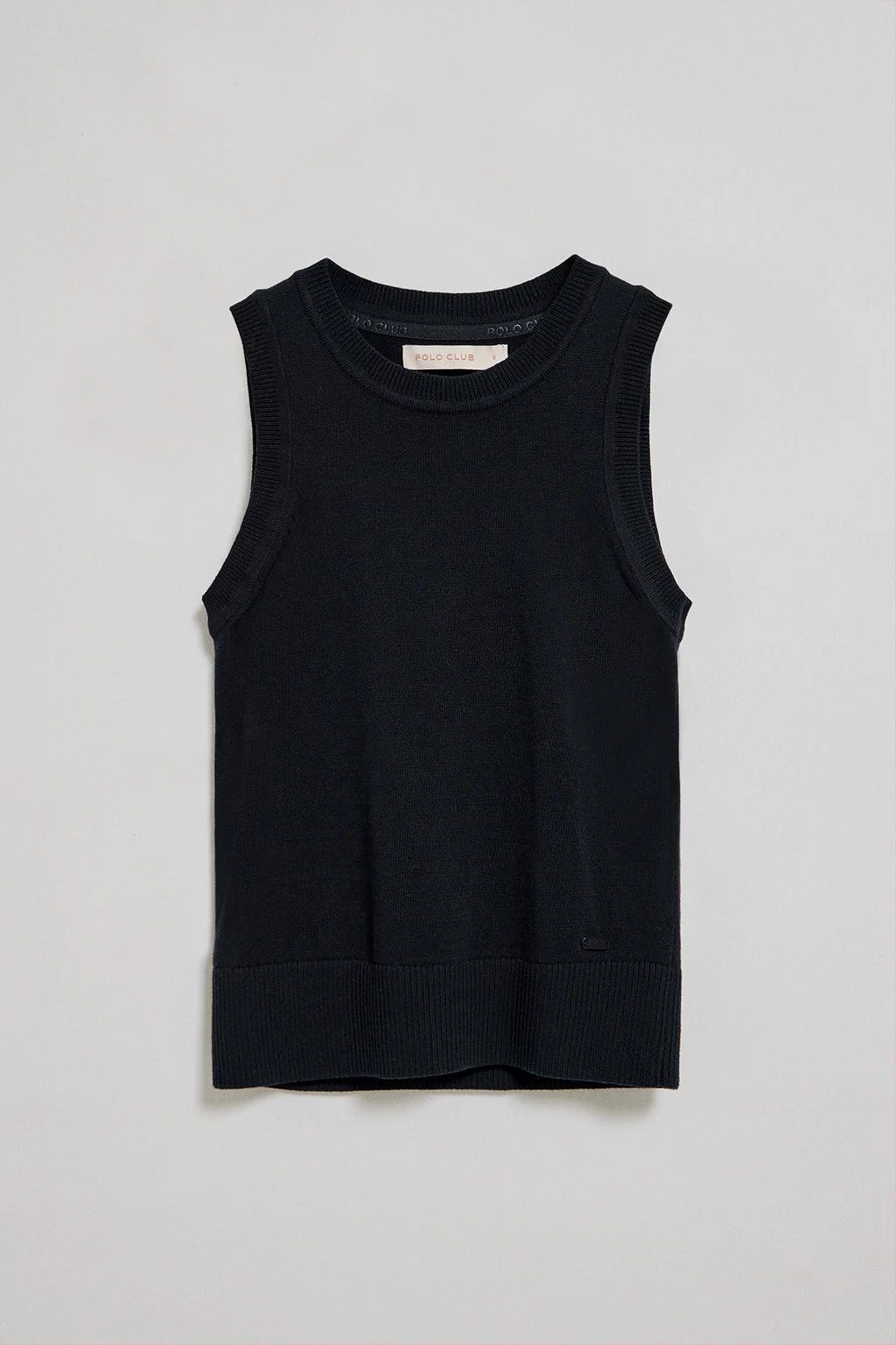 Navy-blue sleeveless jumper with pearly button - Image 6