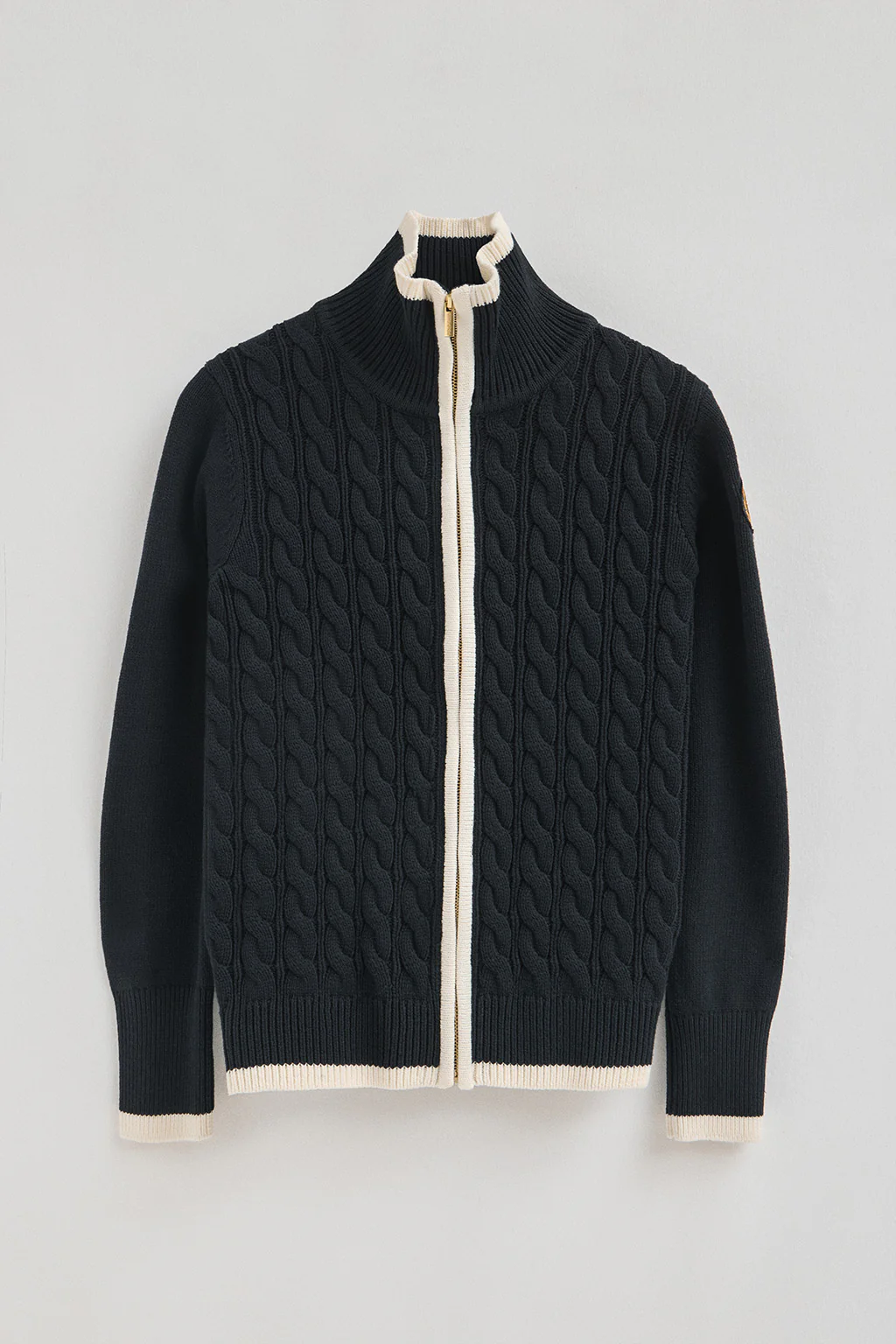 Navy-blue cardigan with Polo Club nautical patch - Image 8