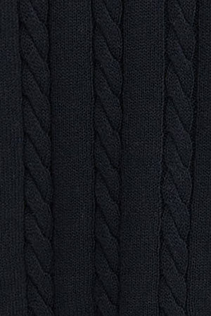 Navy-blue cable-knit cardigan with Polo Club nautical logo - Image 10
