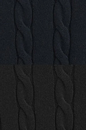 Men’s cable-knit wool-blend 2-pack jumpers in navy and black with Rigby Go embroidery - Image 14