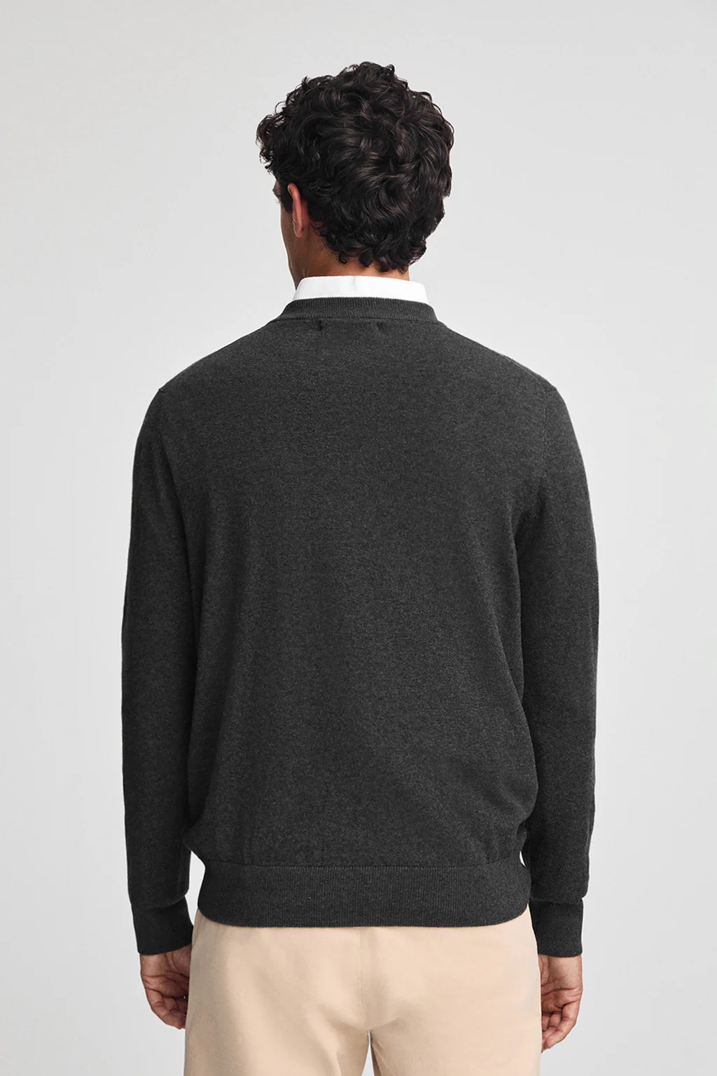 Men’s 2-pack jumpers in black and dark grey marl with Rigby Go embroidery - Image 5