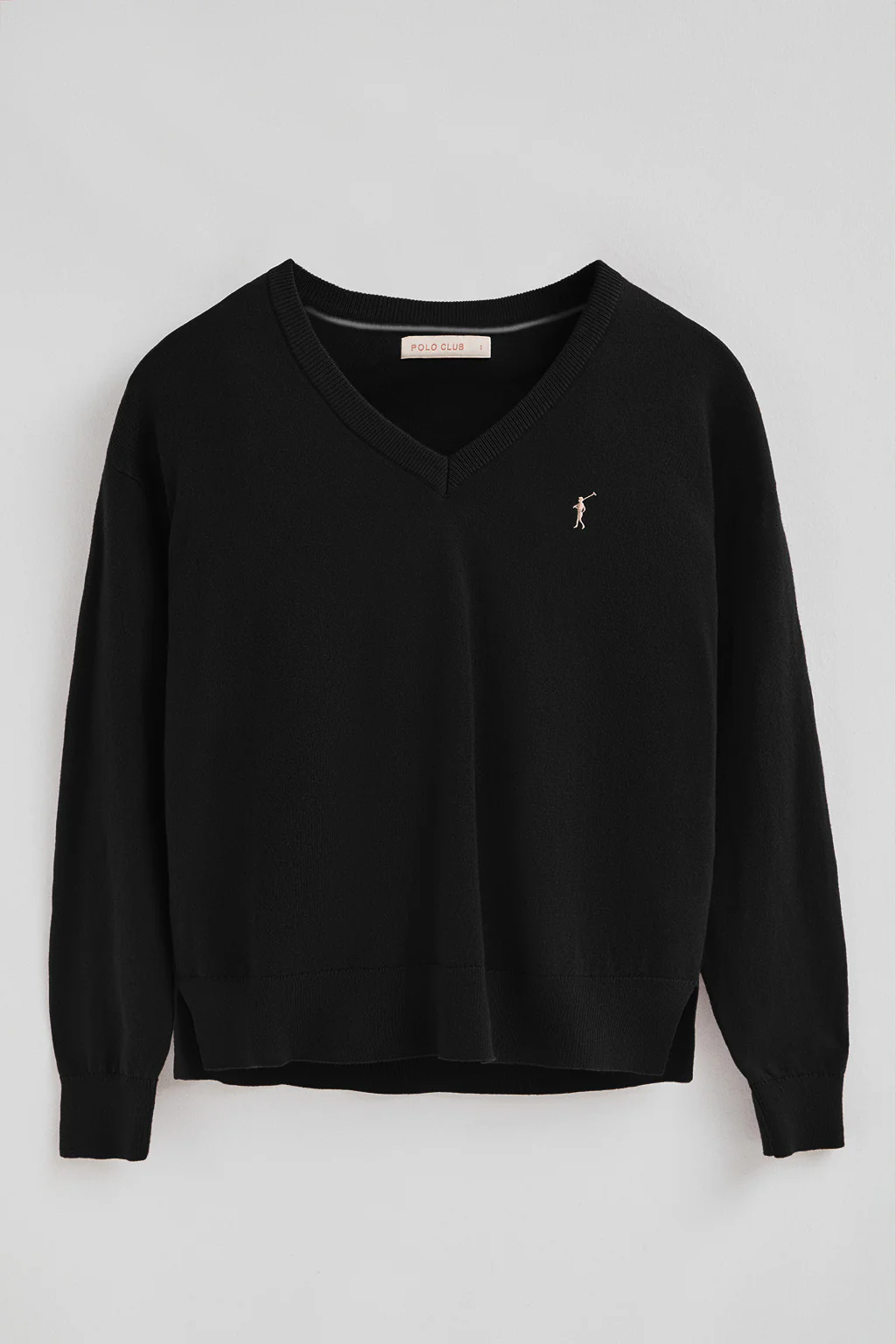 Women’s wool-blend 2-pack jumpers in black and pink marl with V-neck and Rigby Go embroidery - Image 11