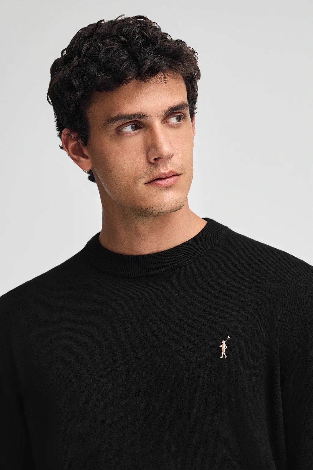 Men’s 3-pack jumpers in black, navy and brown marl with Rigby Go embroidery - Image 13