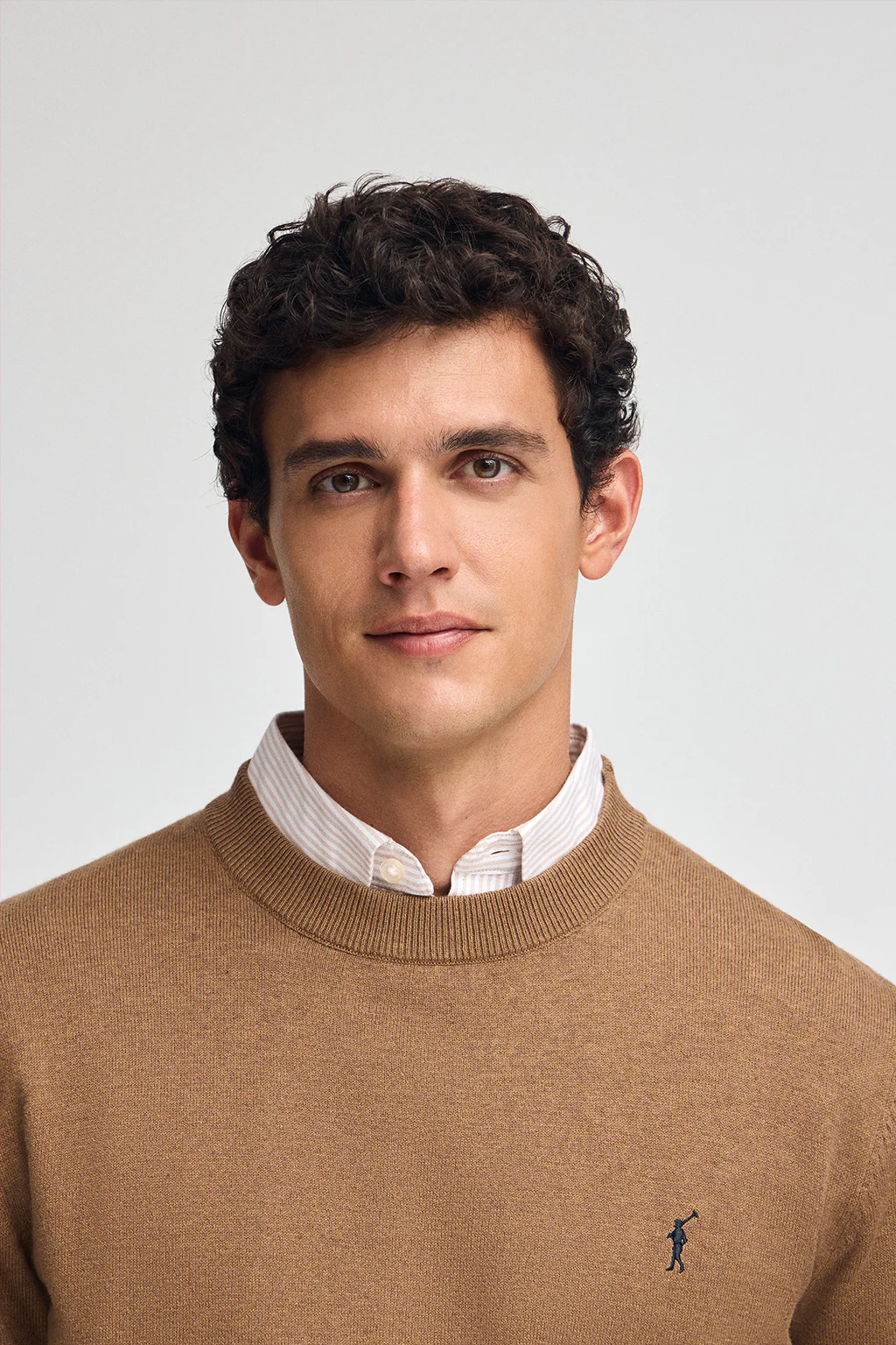 Men’s 3-pack jumpers in black, navy and brown marl with Rigby Go embroidery - Image 3