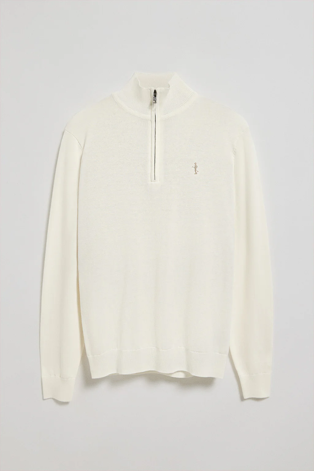 Beige zipped jumper with Rigby Best embroidery - Image 7