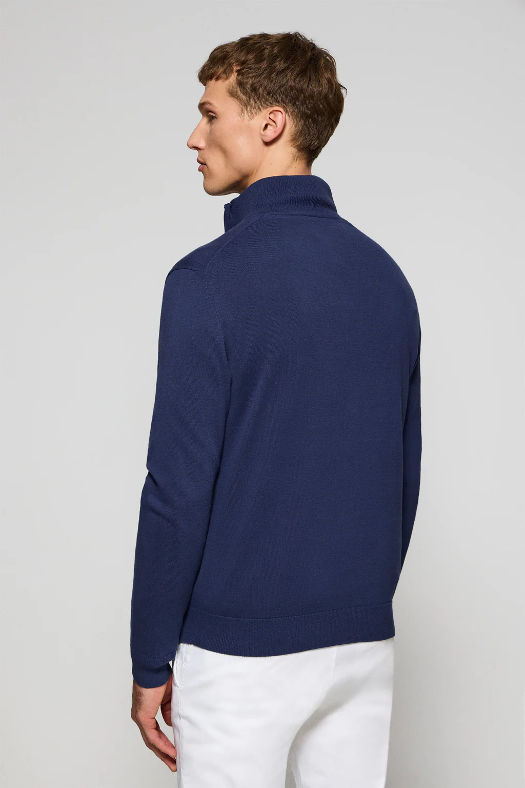 Blue-violet zipped jumper with Rigby Best embroidery - Image 2