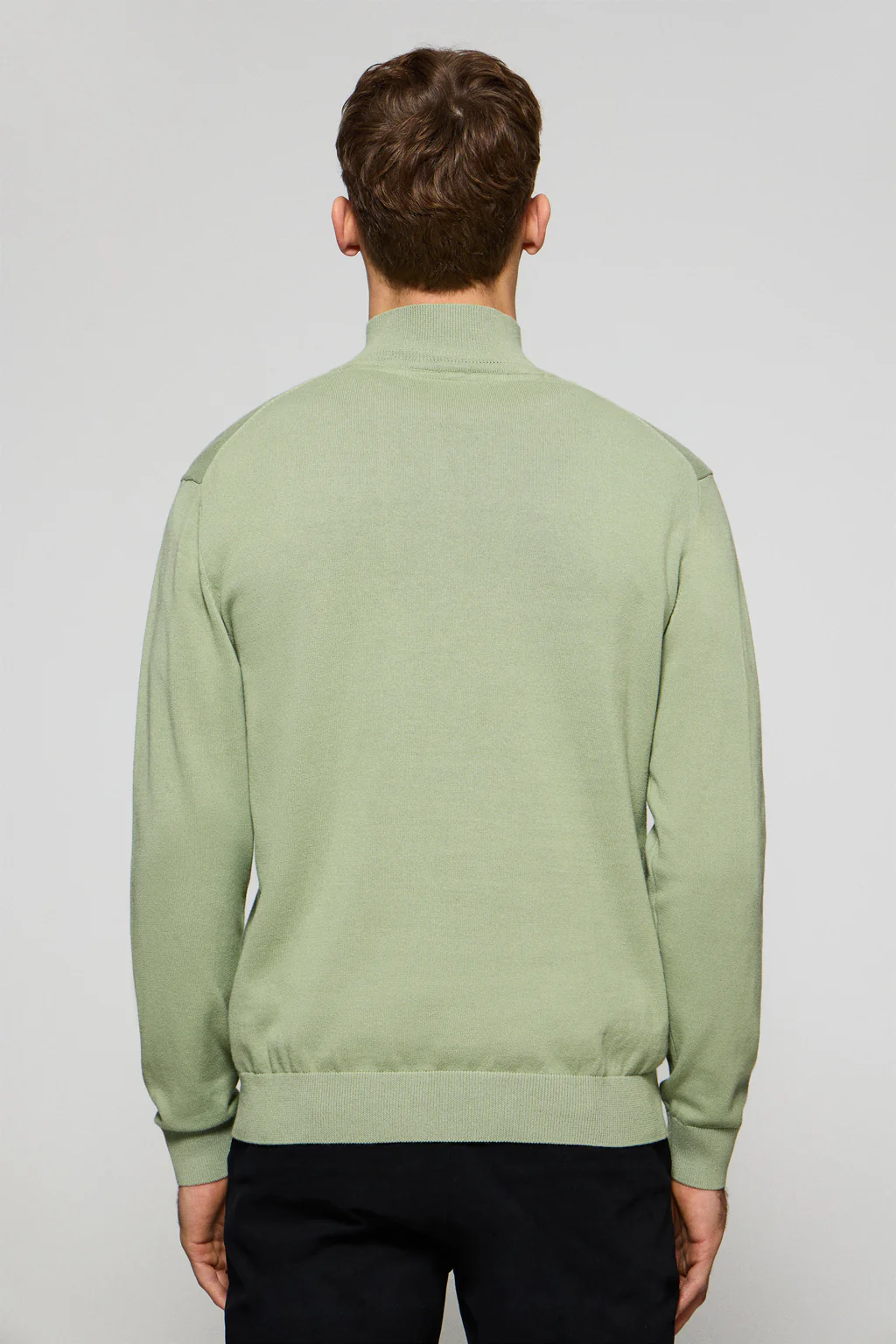 Jade-green zipped jumper with Rigby Best embroidery - Image 2