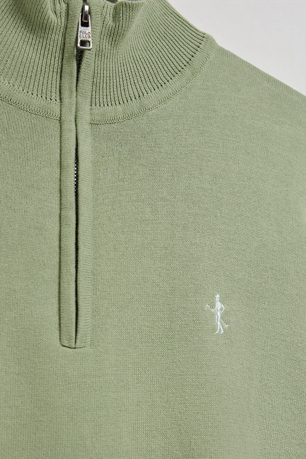 Jade-green zipped jumper with Rigby Best embroidery - Image 6