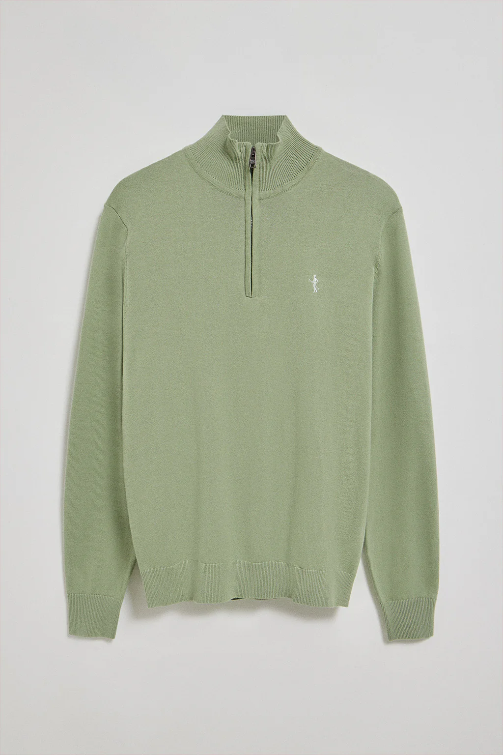 Jade-green zipped jumper with Rigby Best embroidery - Image 7
