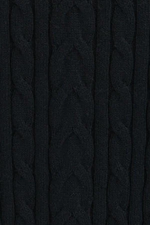 Navy-blue cable-knit wool-blend jumper with polo collar and Rigby Go embroidery - Image 10