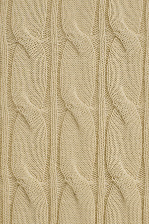 Beige cable-knit jumper with Rigby Go logo - Image 9