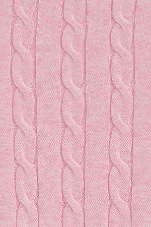 Pink cable-knit jumper with Rigby Go embroidery - Image 10