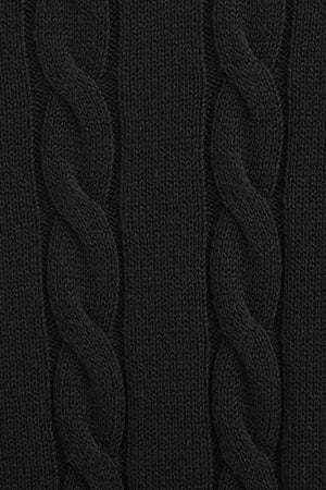 Black cable-knit wool-blend jumper with Rigby Go embroidery - Image 9