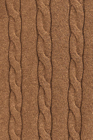 Camel-marl cable-knit wool-blend jumper with Rigby Go embroidery - Image 8