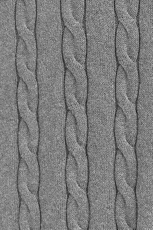 Grey-marl cable-knit wool-blend jumper with Rigby Go embroidery - Image 9
