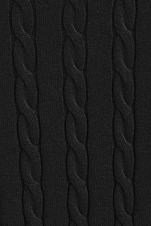 Black cable-knit wool-blend jumper with half zip and Rigby Go embroidery - Image 9